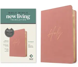 NLT Compact Bible, Filament Enabled (Leatherlike, Holy Dusty Pink, Red Letter) -- New Living Translation - Bible