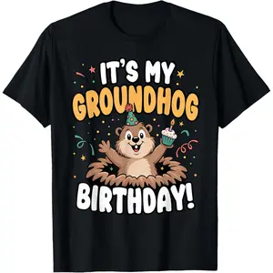 Groundhog Day Birthday Funny Cute T-Shirt