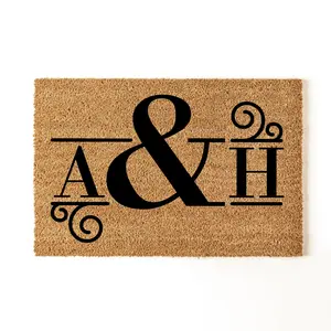 Custom Initial Doormat, Personalized Wedding Present, Custom Outdoor Mat, Unique Home Decor, Personalized Doormat, Housewarming Gift, Newlywed Gift, Coir Doormat, Personalized Gift, Outdoor Doormat, Doormat