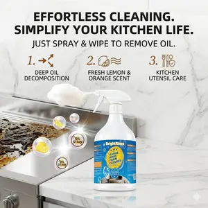 BrightRinse Oil Stain Remover Kitchen Cleaner Grease Removal Spray 1000ML for Effective Cleaning Oil Stain Remover Grease Removal Spray Dishwashing Liquid Pot Cleaning Solution