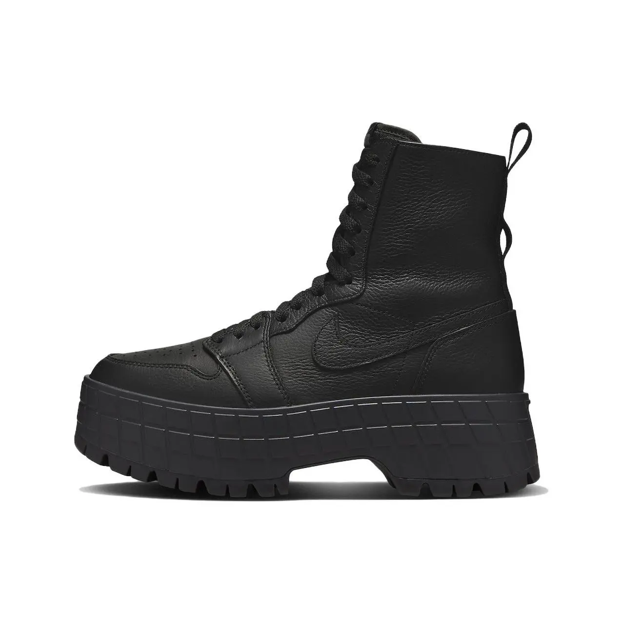 Jordan 1 High Brooklyn Black Durable Non-slip Boots Flat Pewter Women's FJ5737-001