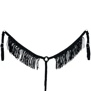 Hilason Horse Breast Collar – Flat Braided Paracord with Fringes