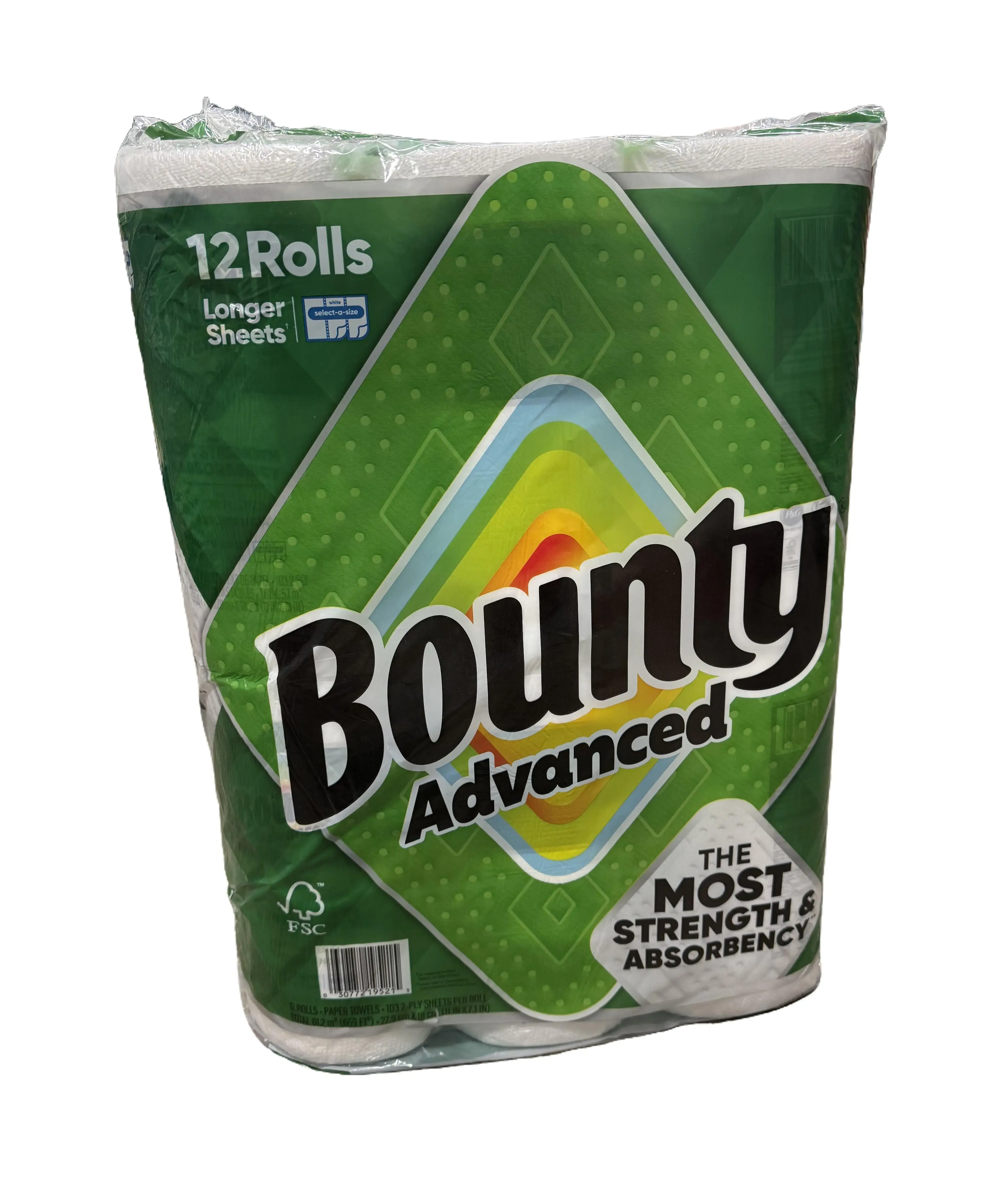 Bounty Advanced Paper Towels, 2-Ply, 103 Sheets, 12 Count
