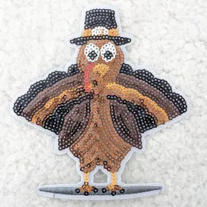 Turkey Sequin HAT/POCKET Patch