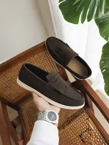 Men's British Style Soft Leather Casual Shoes, Business & Daily Wear, Hand-Stitched, Comfortable Foot Feel, Ideal for Everyday Use