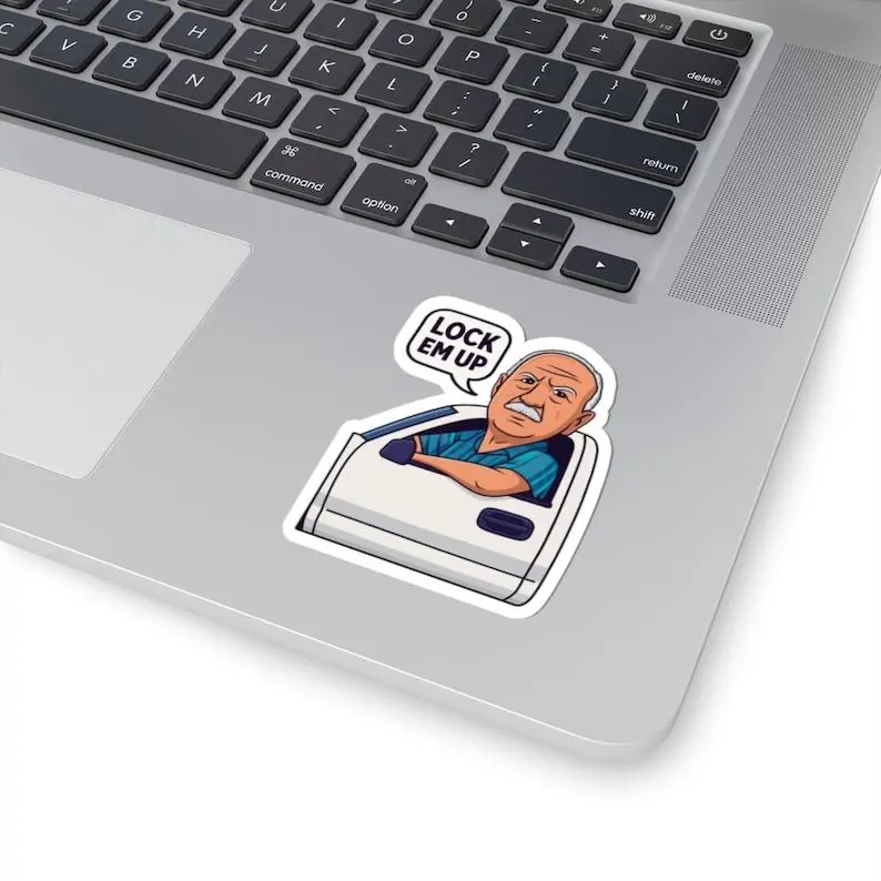 Lock Em Up Fishing Sticker, Trey Taylor Permission, Crewe Tractor Vinyl Sticker, Angry Grandpa Sticker