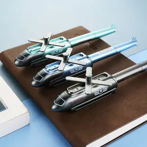 Creative Special Operations Helicopter-Shaped Gel Pens, Transformable Into Military Fighter Jets, Smooth-Writing Stationery for Students, Gift Pen