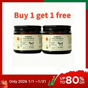 [Buy 1 get 1 free]Tallow and Honey Balm - 100% Grass Fed Beef Tallow for All Skin Types | Face & Body Moisturizer | Natural Lotion, Unscented, 2 FL. oz.