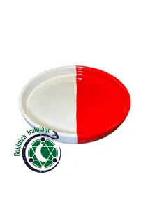 Orishaoko Painted clay plate 14"W x 2"H