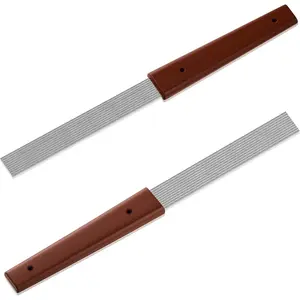 2 count Guira Dominicana Guiro Comb 12 Inch Professional Guiro Instrument Scraper Stainless Steel Percussion Equipped with 11 Steel Rods