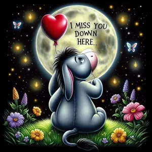 5D DIY Full Drill Round Diamond Painting - Diamond Art Kit Moon, Donkey, Flowers Mosaic, Canvas - DIY Decorative Painting, Home Wall Decor, Suitable for Halloween and Christmas, Birthday and Anniversary Gifts, Diamond Painting Kits