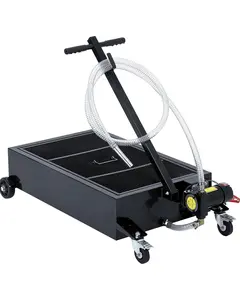 Garvee Low Profile Oil Drain Pan, 20 Gallon Capacity, Rolling Oil Drain Pan with 180W Electric Pump, 8.2 ft Hose & T Folding Handle, Leak-Proof & Corrosion-Resistant, Fit for Cars, SUVs, Trucks, ATVs
