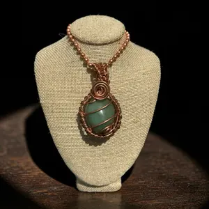 Juma Copper King Gemstone 24” Copper Necklace Witchy Jewelry Bloodstone Jewelry