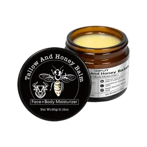 Organic Grass-Fed Beef Tallow Balm with Raw Honey - Handmade All-Natural Moisturizer for Soft, Smooth, Radiant Skin, Nourish Strengthen Moisturizes, Moisturizing Product, Hydrating Balm