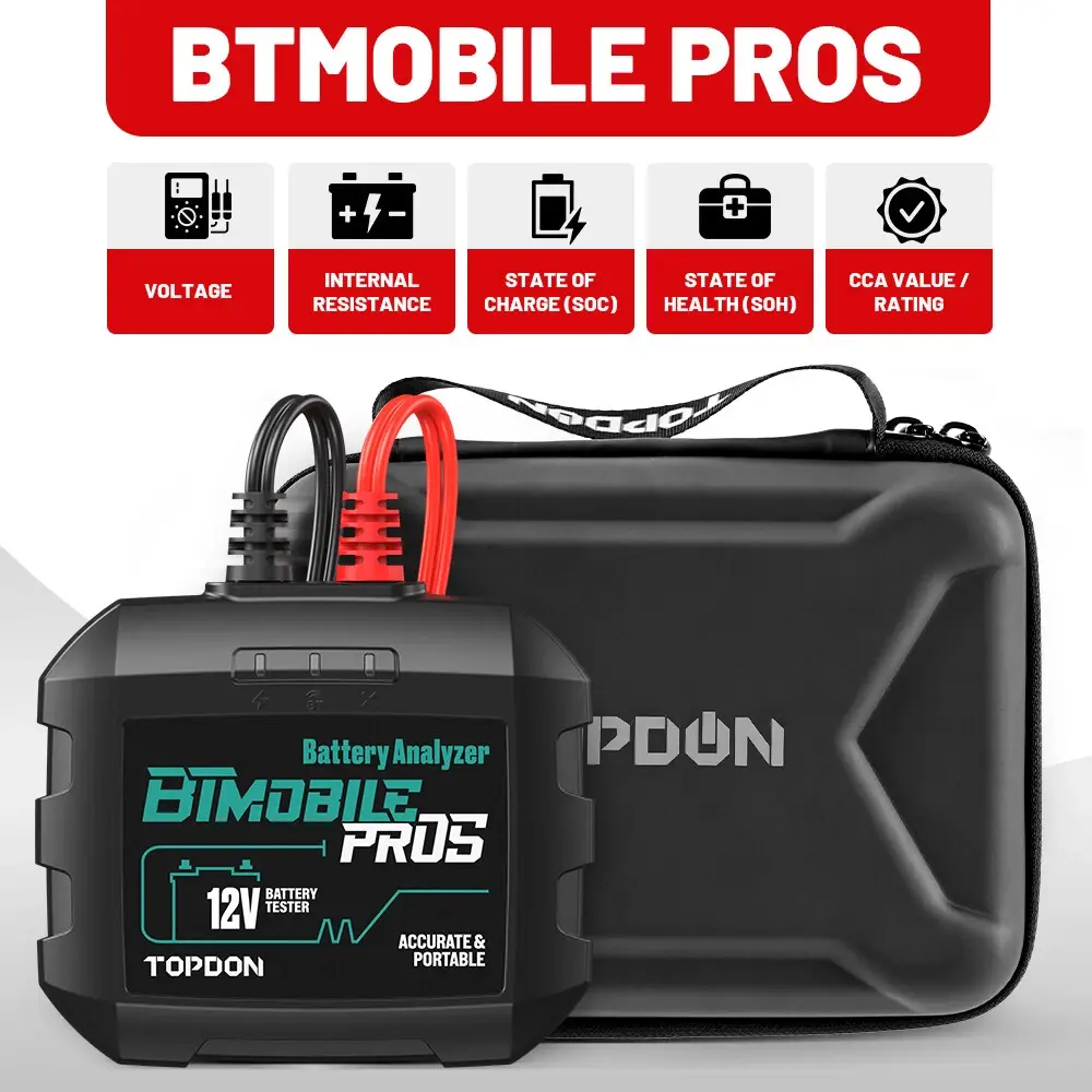2025 TOPDON BT Mobile PROS 12V Car Auto Battery Charging Tester 100-2000CCA AGM 2025 TOPDON BT Mobile PROS 12V Car Auto Battery Charging Tester 100-2000CCA AGM