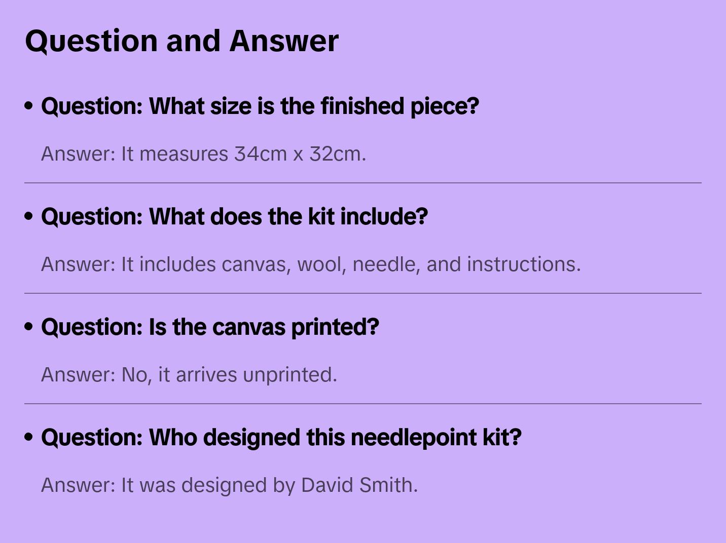 Möbius - Appletons Needlepoint Kit - by David Smith