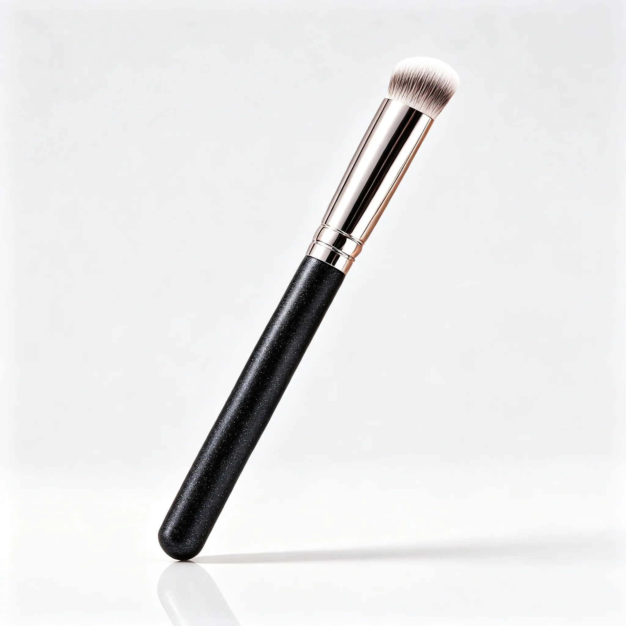 Mini Angled Flat Top Kabuki Concealer Brush 270 - Under Eye Concealing, Nose Contour, Blending, Setting, Buffing for Powder, Liquid, Cream Cosmetics, Pro Small Makeup Foundation Brush