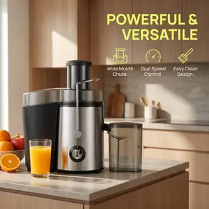 BPA-Free Cold Press Juicer, 800W High-Power BPA-Free Centrifugal Juicers with 2-Speed Control, 3-Inch Feed Chute & High Yield for Fresh Fruit & Vegetable Juice