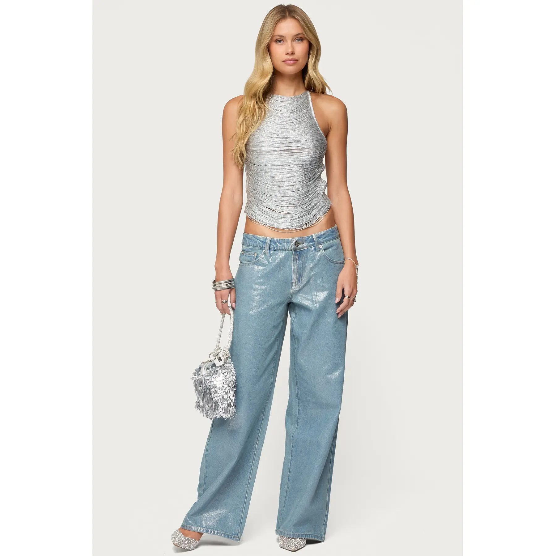 Jenney Shiny Low Rise Baggy Jeans Jenney Shiny Low Rise Baggy Jeans