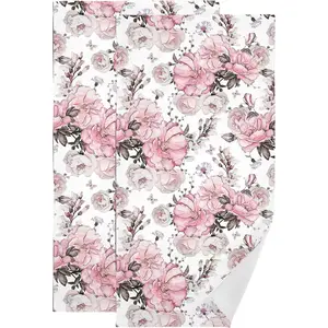 Vintage Pink White Peony Flowers Hand Towels for Bathroom  Shabby Chic Rose Floral Soft Kitchen Towels Peonies Botanical Decorative Bathroom Towel for Guest Bath Gym  14"x28"