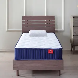 6 Inch Twin Mattress, Twin Size Mattress in a Box, Modern New Memory Foam Hybrid Mattresses, Pillow Top Bed Mattress with Breathable Comfortable for Sleep, RV Medium Firm for matress (White+Blue)