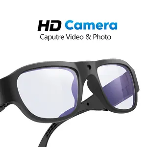 OhO Sunshine Wearable Multifunctional Smart Glasses, Touch Control Camera Men's Sunglasses with Full HD 1080 Camera, 16:9 Video Recording, Photo Taking, USB Support for Outdoor & Indoor Hands-Free Capturing (Father's Day Gift)