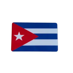 Metal Cuba Flag Car Emblem - Durable Aluminum Alloy Design with Strong 3M Adhesive Backing for Cars Trucks Laptops & More US Made Vehicle Exterior Decoration
