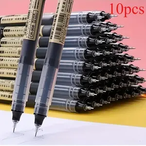 10/20Pcs Quick Dry Gel Pens, 0.5mm Fine Tip, Black and Blue Ink - Smooth Writing for School and Office Stationery Supplies, Durable Transparent Pen Body, Writing Pens, Fine Point Pens, Writing Tools