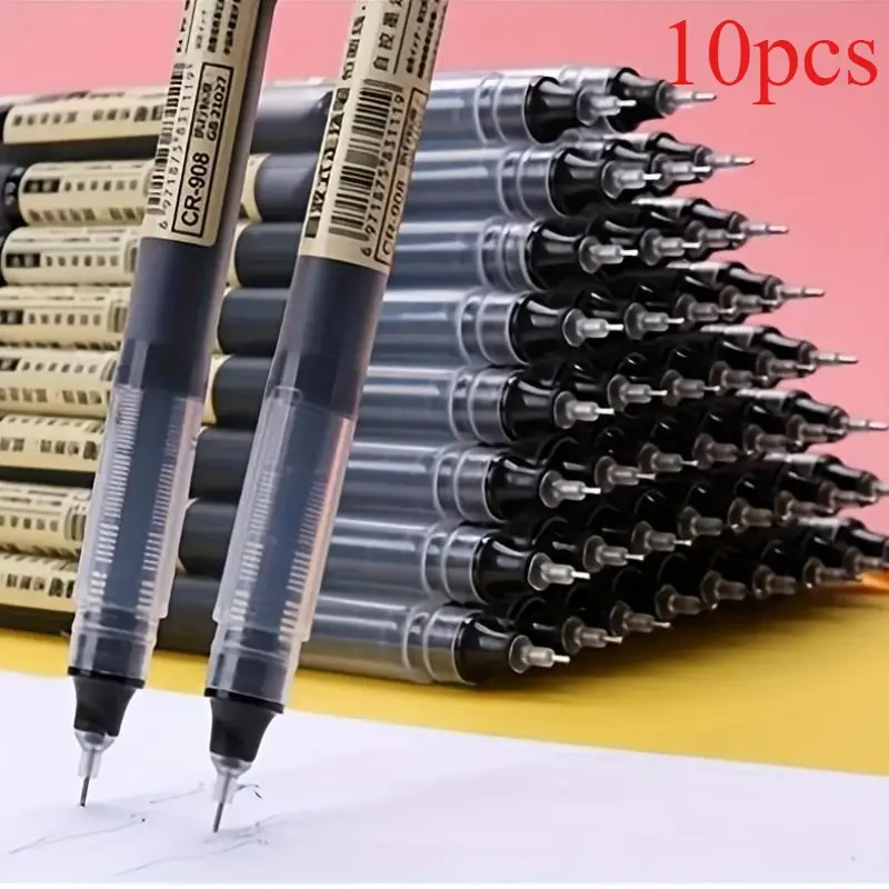 10/20Pcs Quick Dry Gel Pens, 0.5mm Fine Tip, Black and Blue Ink - Smooth Writing for School and Office Stationery Supplies, Durable Transparent Pen Body, Writing Pens, Fine Point Pens, Writing Tools