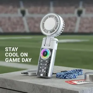 Stay Cool Anywhere: Foldable 5-Speed Turbo Fan with Digital Display & Long Battery Life