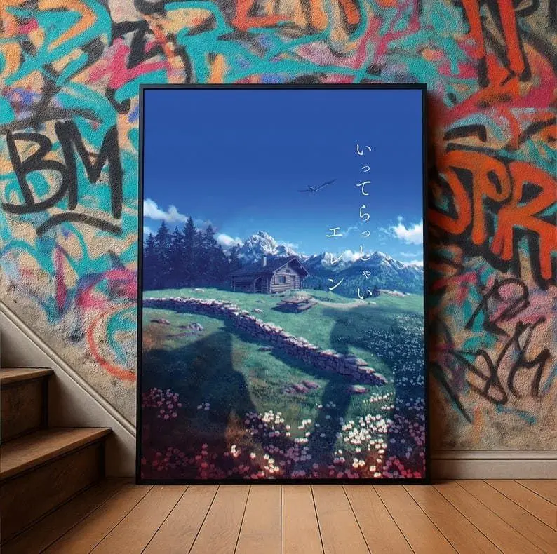 Attack on Titan Anime Fantasy Photo Print - 12x18 in Resin-Coated Luster Paper, High-Resolution Fade-Proof Eco-Friendly Shingeki No Kyojin Wall Art for Kid Room Home Decor Accent