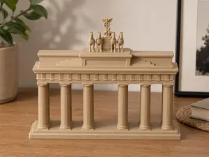 3D Printed Brandenburg Gate Sculpture, Collectible Cultural Art Piece for Art Enthusiasts
