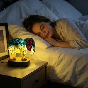 1pc Realistic Elephant LED Night Light, Resin Elephant Desktop Ornament, Home Atmosphere Decor, Perfect Gift for Friends and Family