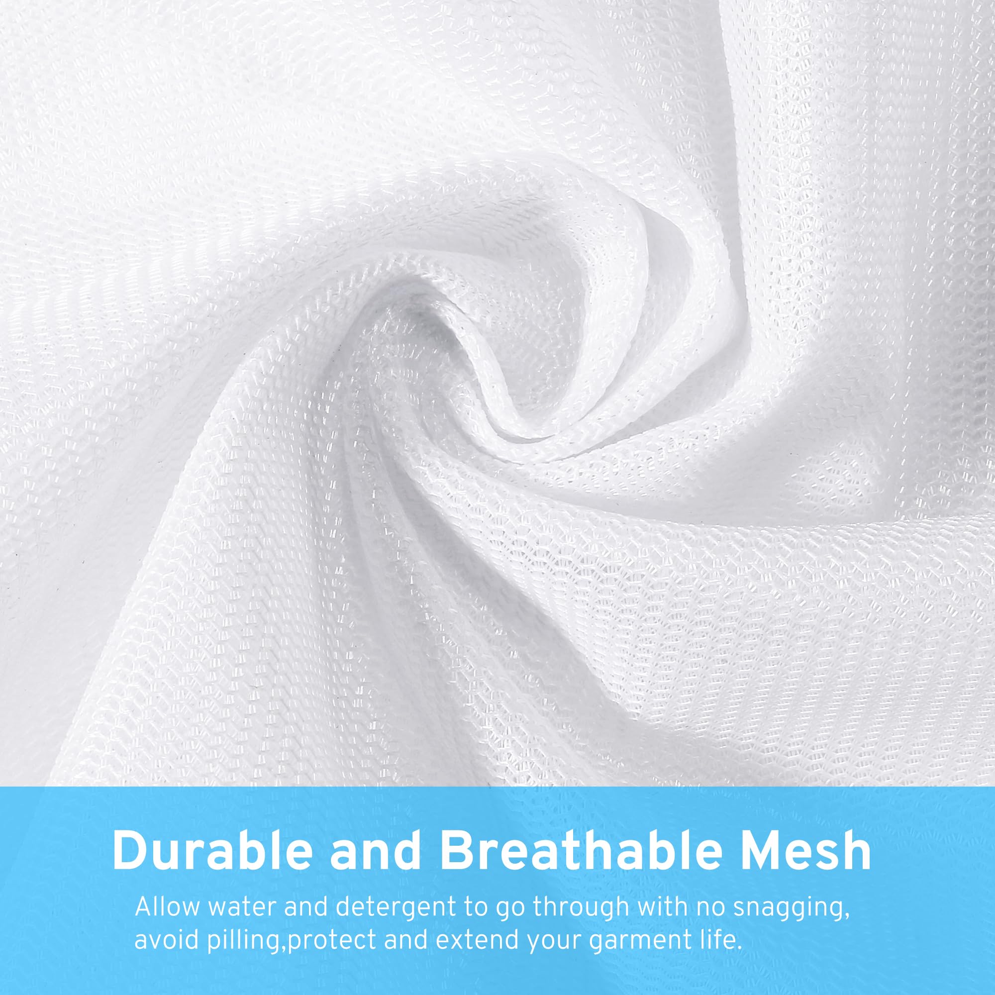 Ultimate 7 Pack 6 Size Mesh Laundry Bags Set with AUTO-Lock Zipper for Delicates Lingerie Bags Lightweight Durable 100% Polyester Secure Cleaning