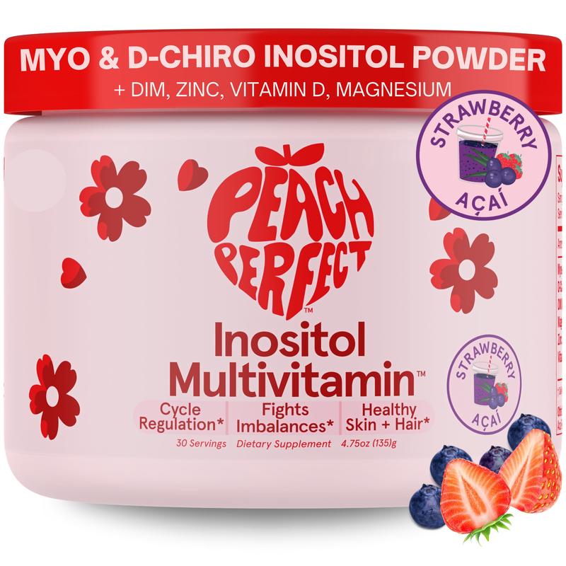 Peach Perfect Inositol Multivitamin - Peach Perfect Myo-Inositol, D-Chiro Inositol, Omega 3 Fitness Healthcare