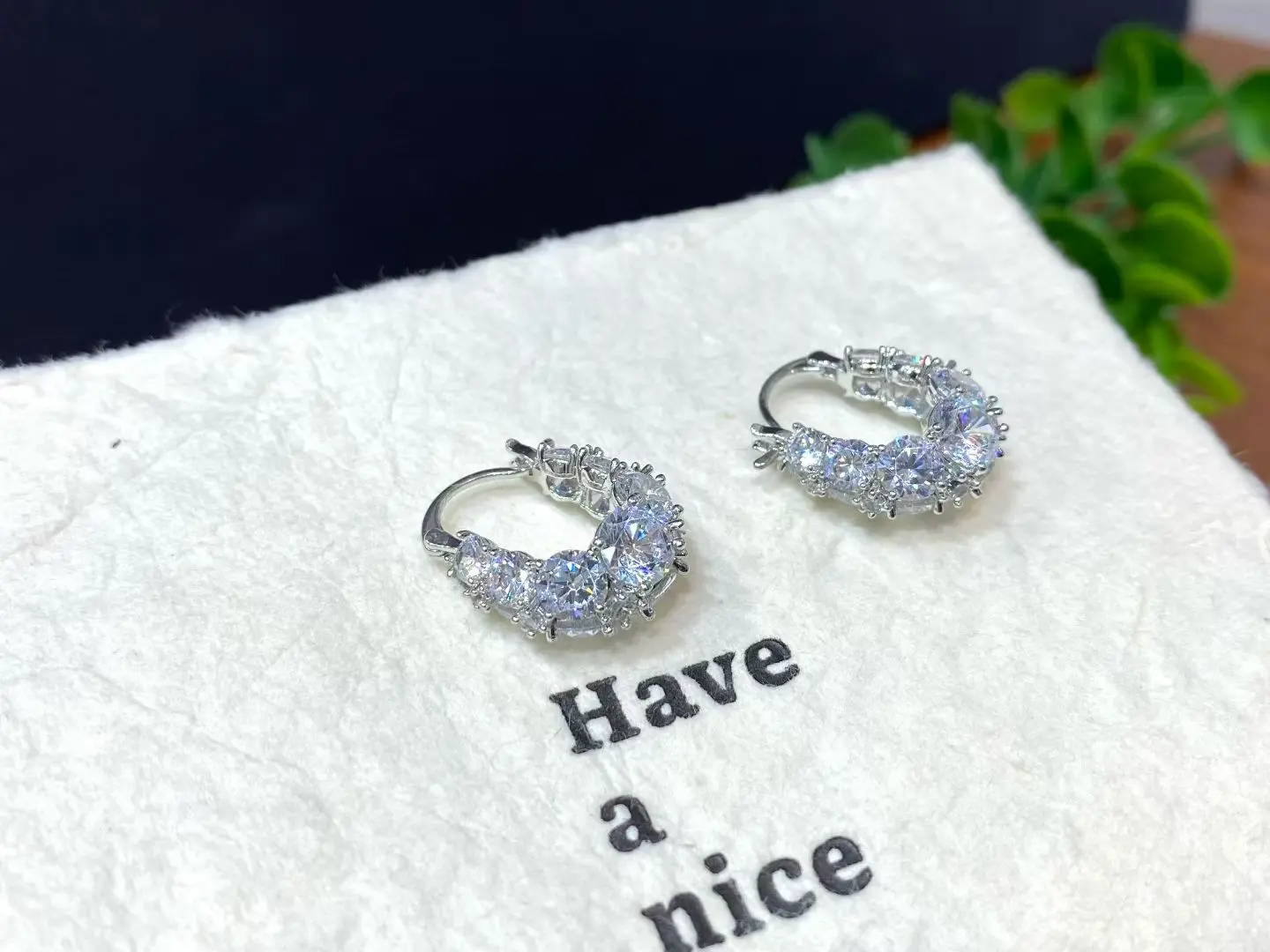 Suvi(14713)gc.S925 Luxury Multi-Stone Snowflake Cubic Zirconia Flower Earrings