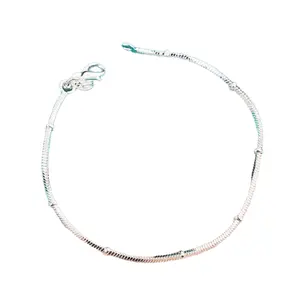 Women's Polished Steel Snake Bracelet, Elegant Minimalist Bangle, Fashionable Female Jewelry Accessory