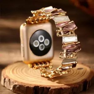 2026 NEW Women's Fashion Creative Colorful Asymmetric Geometric Elastic Bracelet Strap Compatible with Apple Watch Series 1-11Ultra Se, Smart Watch Straps, Perfect Gift