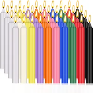 40 Pack 4 Inch Spell Candles, Colored Taper Candles for Rituals, Birthday, Decoration, 10 Vibrant Colors, Unscented Mini Bulk Candles for Chime, Wicca, Altar, Magic, Witchcraft Supplies