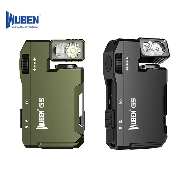 WUBEN G5 EDC Flashlight 400 Lumens - RGB Light | 180° Rotation, Type-C Rechargeable, Perfect for Hiking, Camping, Work, dealsforyoudays