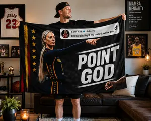 Sophie Cunningham Point God Wall Flag, Vintage Basketball Fan Banner, Sports Room Decor, Game Room Wall Hanging Gift