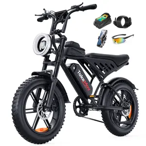 【TakeMov】G35 Electric Bike | Peak Power 1500W | Top Speed 33 MPH | Full Suspension | Range 40-60 Miles | 48V 15Ah Removable Battery | 2-Seater Design | LED Headlights | 20-Inch All-Terrain Fat Tires | UL 2849 Certified