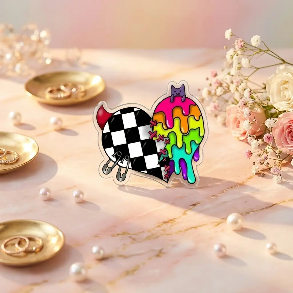 Colorful Heart Magnetic Phone Grip, Horror Aesthetic Magnet Holder Stand, Kawaii Scary Fan Gift, Reader Sticky Baby Mount Universal Support Accessory