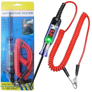 Automotive Circuit Tester, 5-120V with LED  Display, Automotive Test Probe Pen, with Voltmeter and Dual Color Polarity Indicate Light