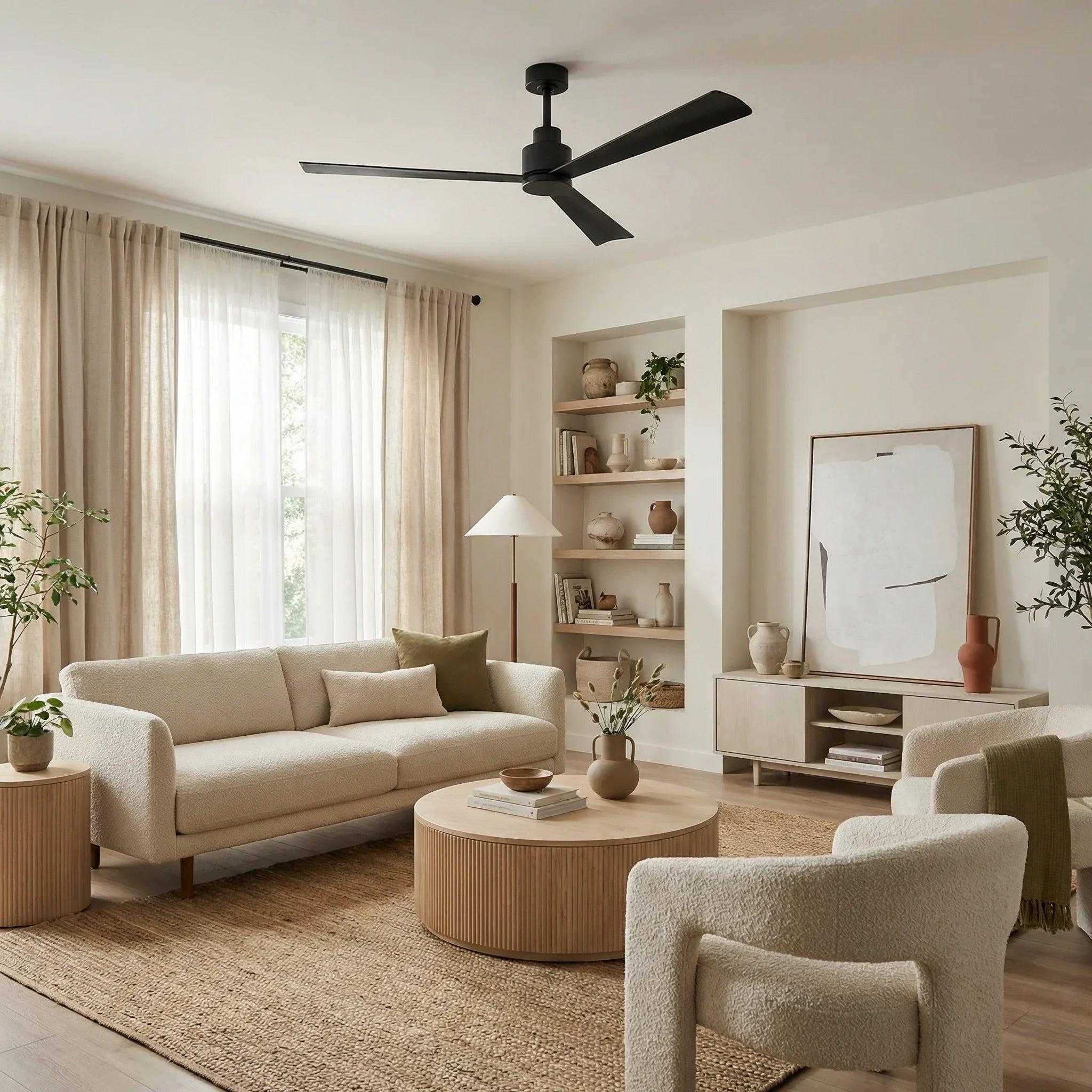 New Delhi 48 Inch Rustic Ceiling Fan with Lighting and Remote Control, Reversible Flush Mount Farmhouse Fan