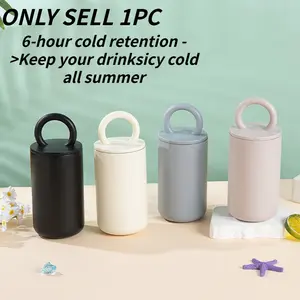 304 Stainless Steel Vacuum Insulated Cup, Dual Layer Coffee Mug, Handheld Ring Design, Ideal for Home Office Use, Convenient Everyday Drinkware
