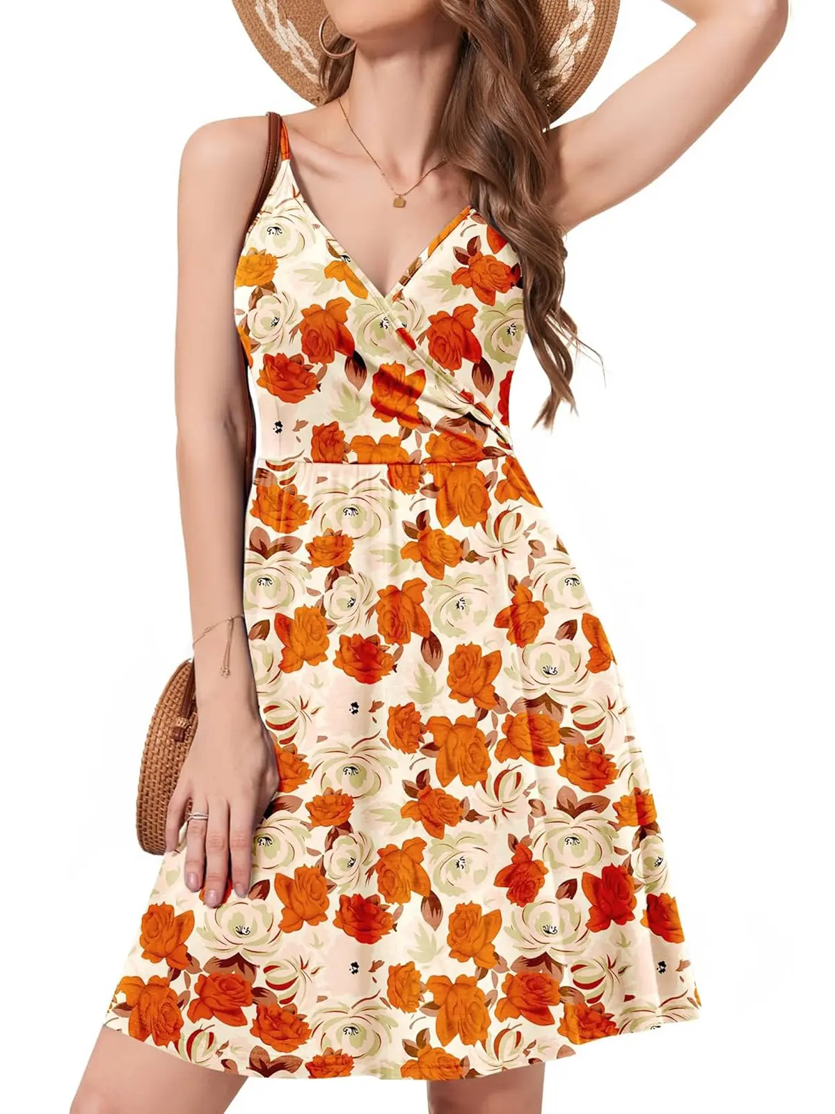 green emerald velvet dress Women's Mini Round Neck Sleeveless Dress (Color: Yellow, Size: M) main image 1