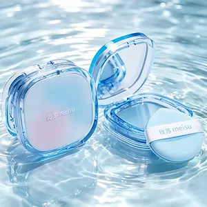 Meisu Lightweight Matte Setting Powder Long Lasting Oil Control Face Compact Powder with Soft Puff for Daily Makeup