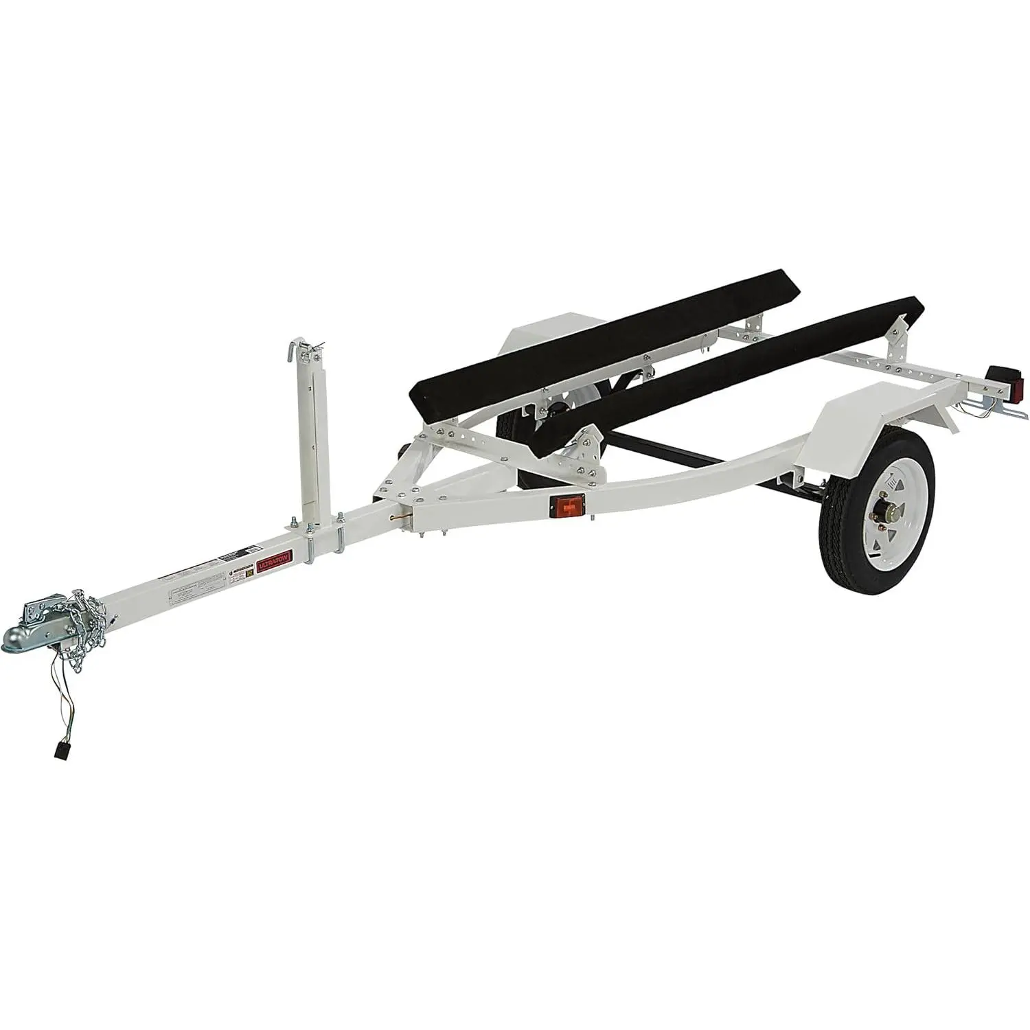 Jet Ski Trailer Kit, PWC Steel Trailer with 610-Lb Load Capacity, 6.4ft x 3.3ft Deck, Adjustable Bunks, DOT-Approved LED Lights, Personal Watercraft Trailer