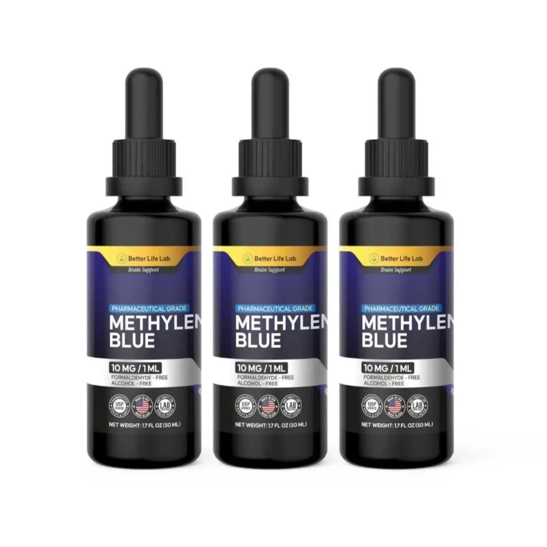 Elevate your health with Methylene Blue (3 Pack)-Pharmaceutical Grade 99.99% purity, made inthe USA.Safe, formaldehyde-free, and designedto support your wellness goals